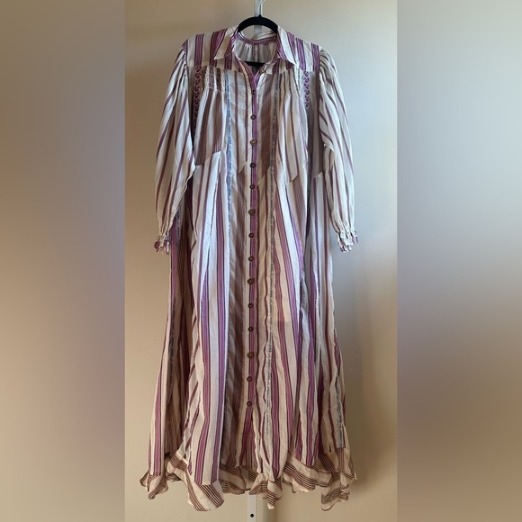 NWT Free People Sweet Dreams Maxi Dress XS/S Tea Combo Striped - Picture 7 of 15